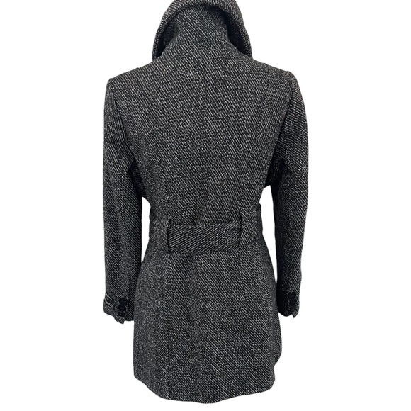 New Kenneth Blake New York Heathered Black/White Double Breasted Coat (M) - Picture 8 of 16